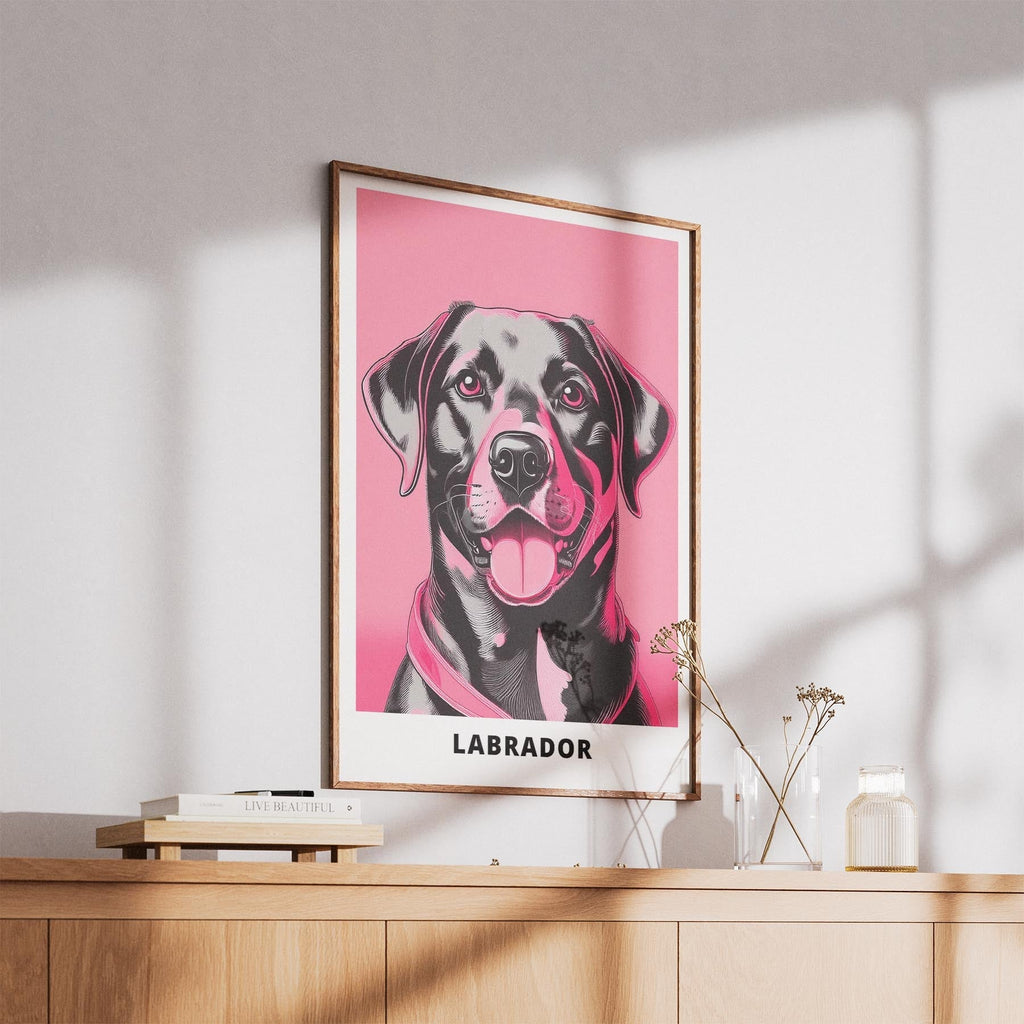 Labrador Retriever Pink and Black Dog Series 6 image 5