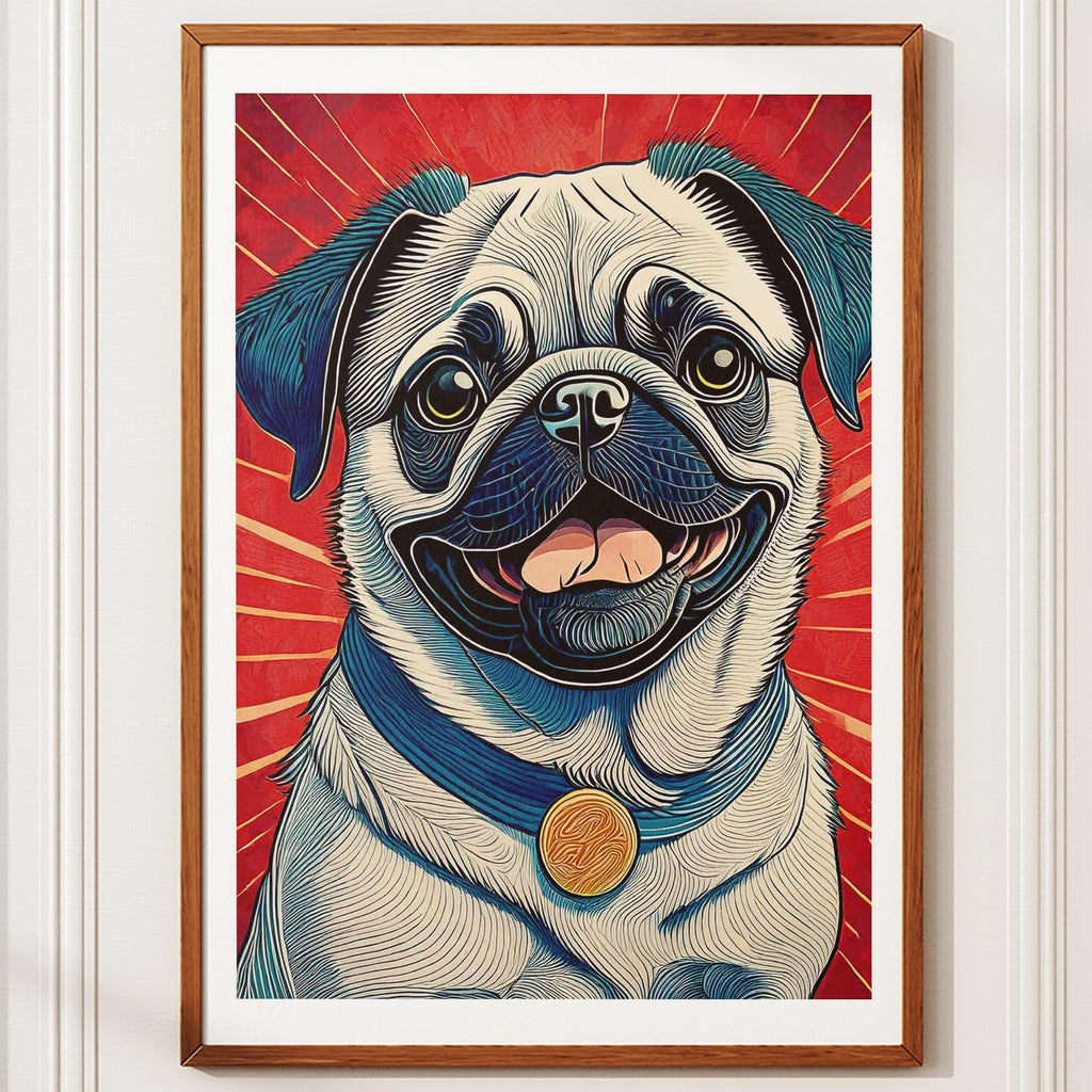 Pug Hokusai Japanese Inspired Dog Series 1 image 10
