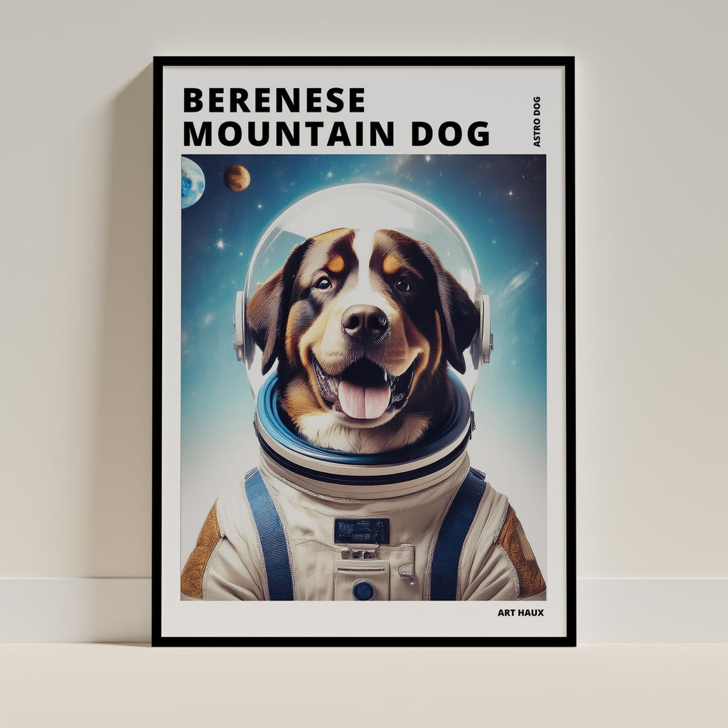 Bernese Mountain Dog Astronaut Dog Series with Text Astro Dog image 0