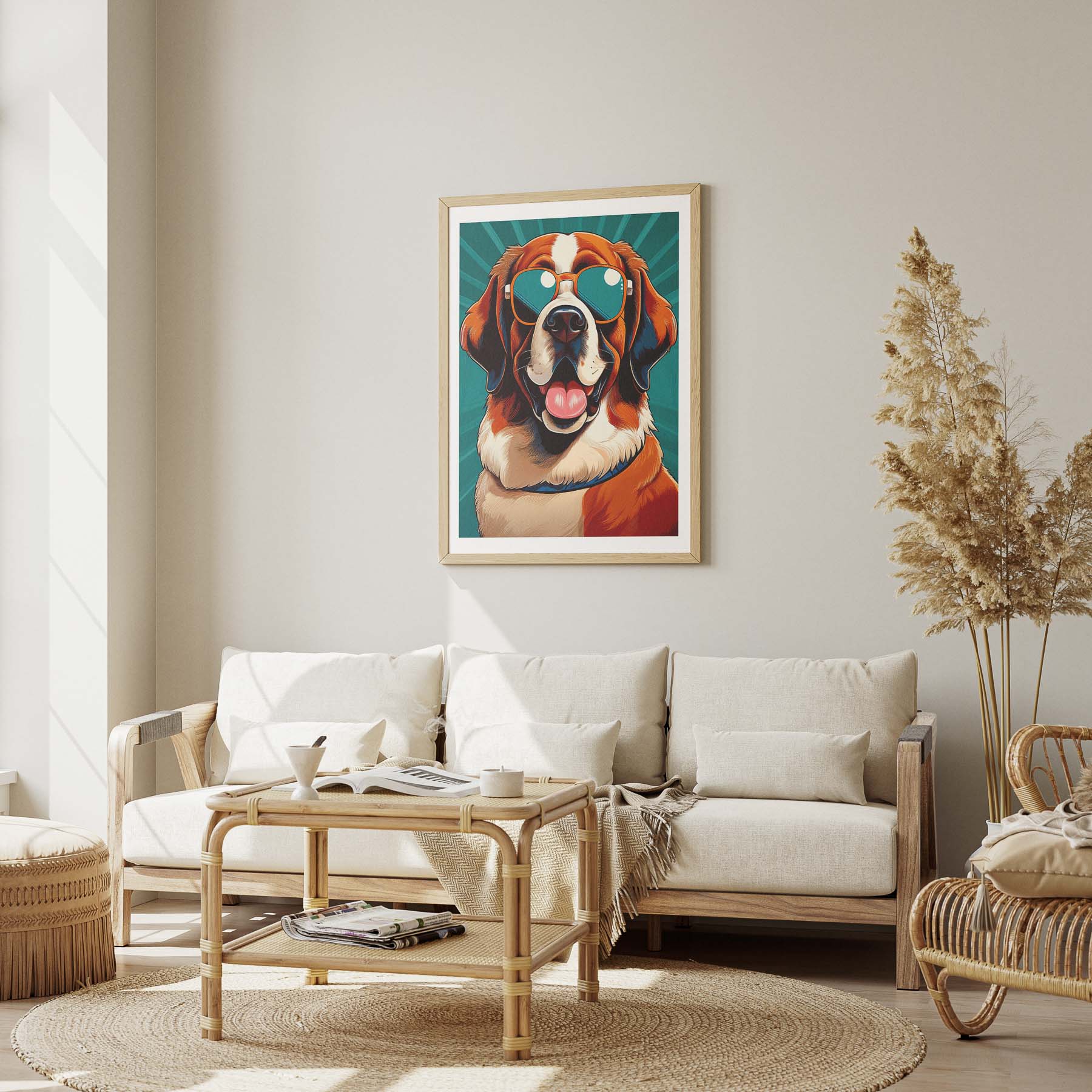 Saint Bernard In Colourful Sunnies 1 image 1