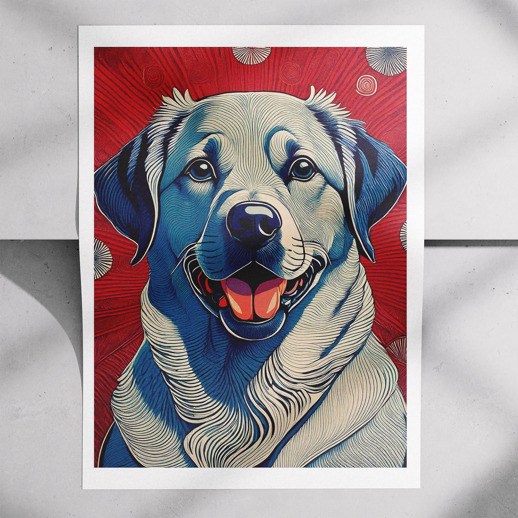Labrador Retriever Hokusai Japanese Inspired Dog Series image 7