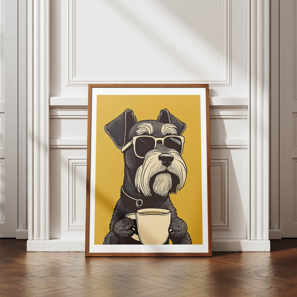 Miniature Schnauzer Chillin Coffee Dog image 4