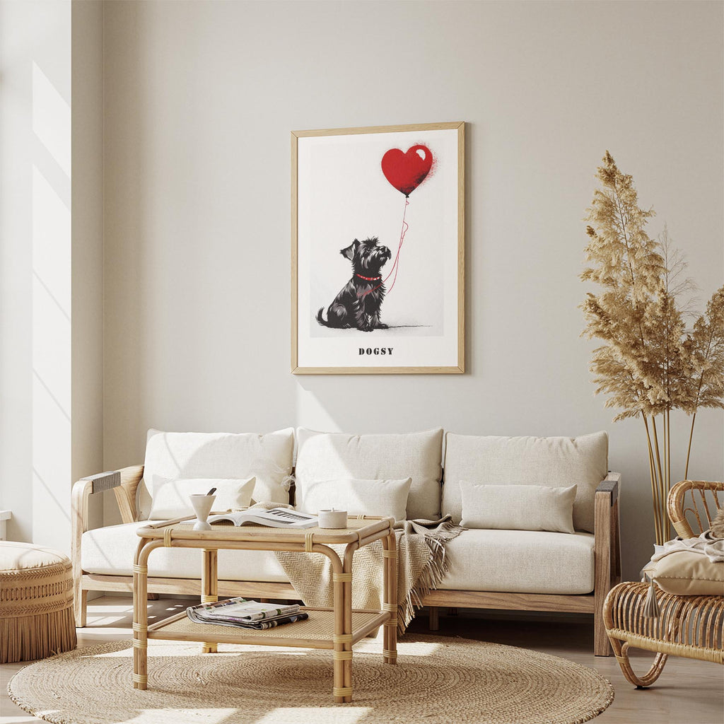 Yorkshire Terrier DOGSY Series inspired by the Art of Banksy with text Dogsy image 2