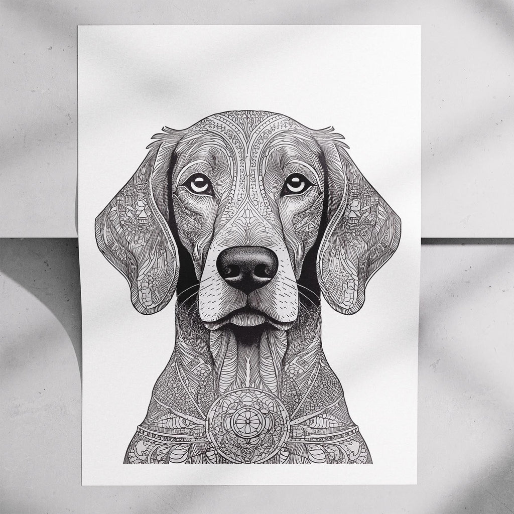 Irish Setter Mandala Black and White Dog Series image 7