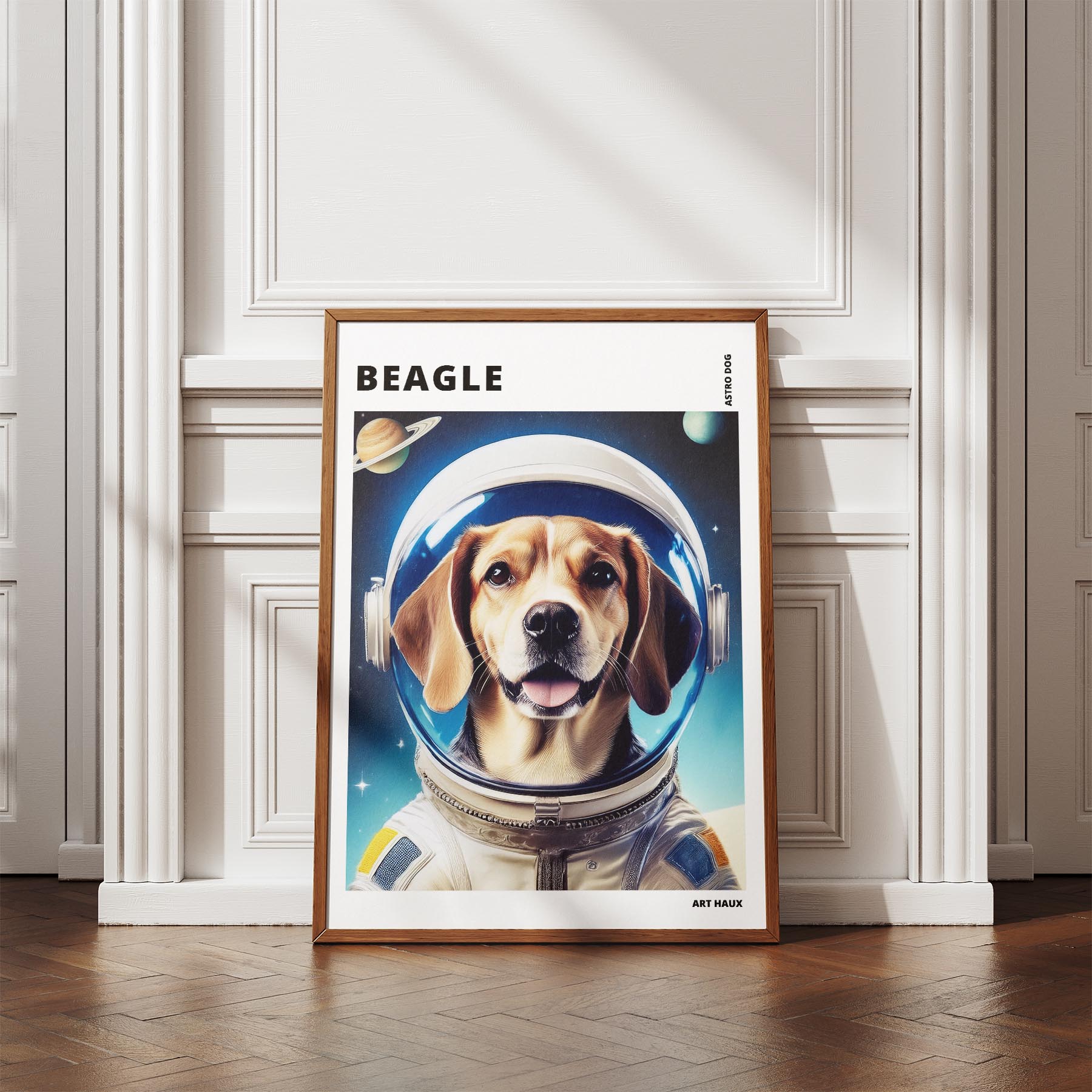 Beagle Astronaut Dog Series with Text Astro Dog image 4