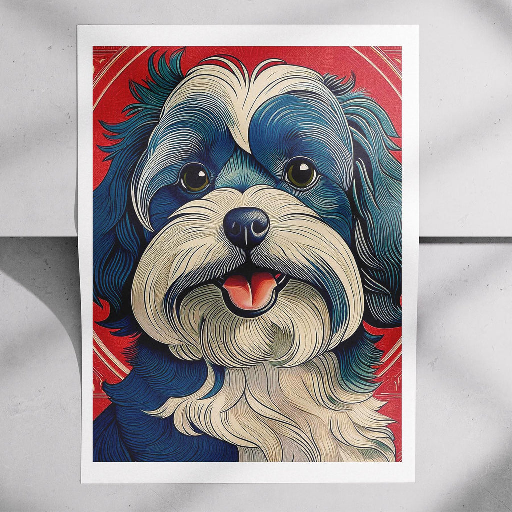 Poodle Hokusai Japanese Inspired Dog Series image 7