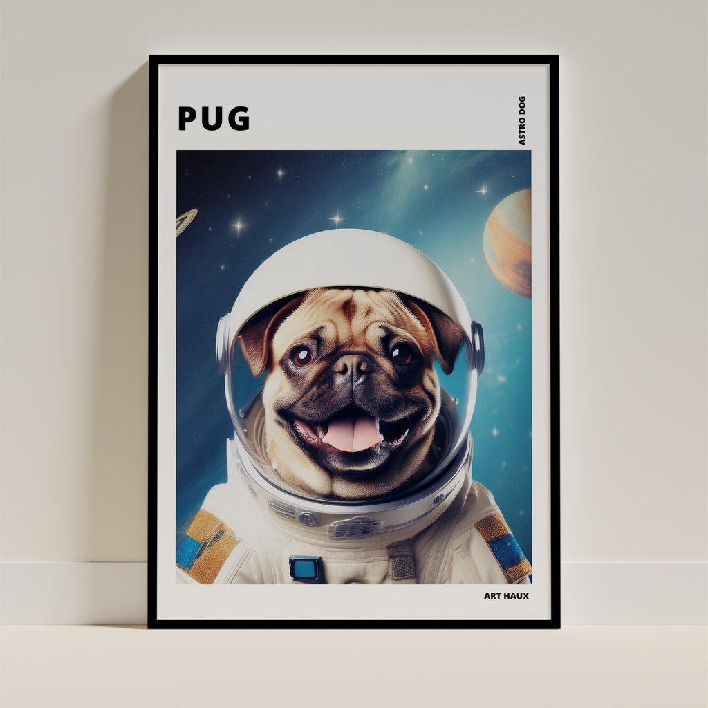 Pug Astronaut Dog Series with Text Astro Dog image 11