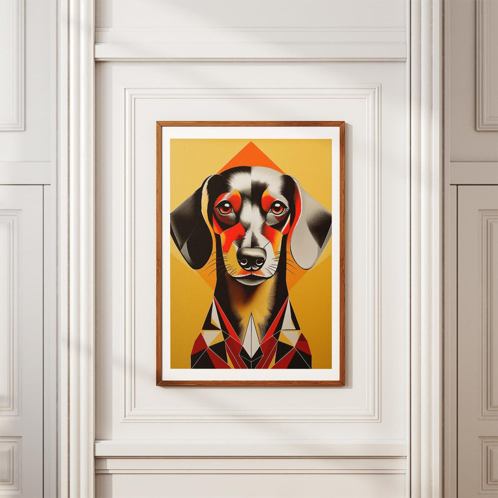 Dachshund Geometric Orange Series image 3