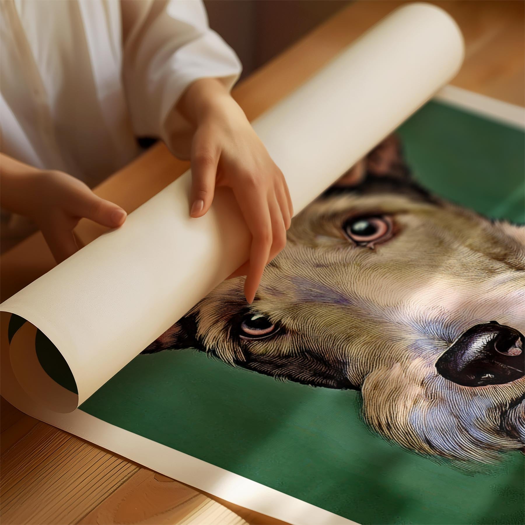 Fox Terrier Green Painted Series image 1