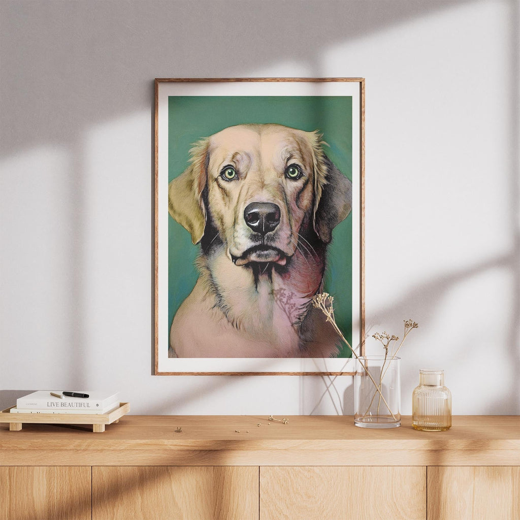 Golden Retriever Green Painted Series image 8