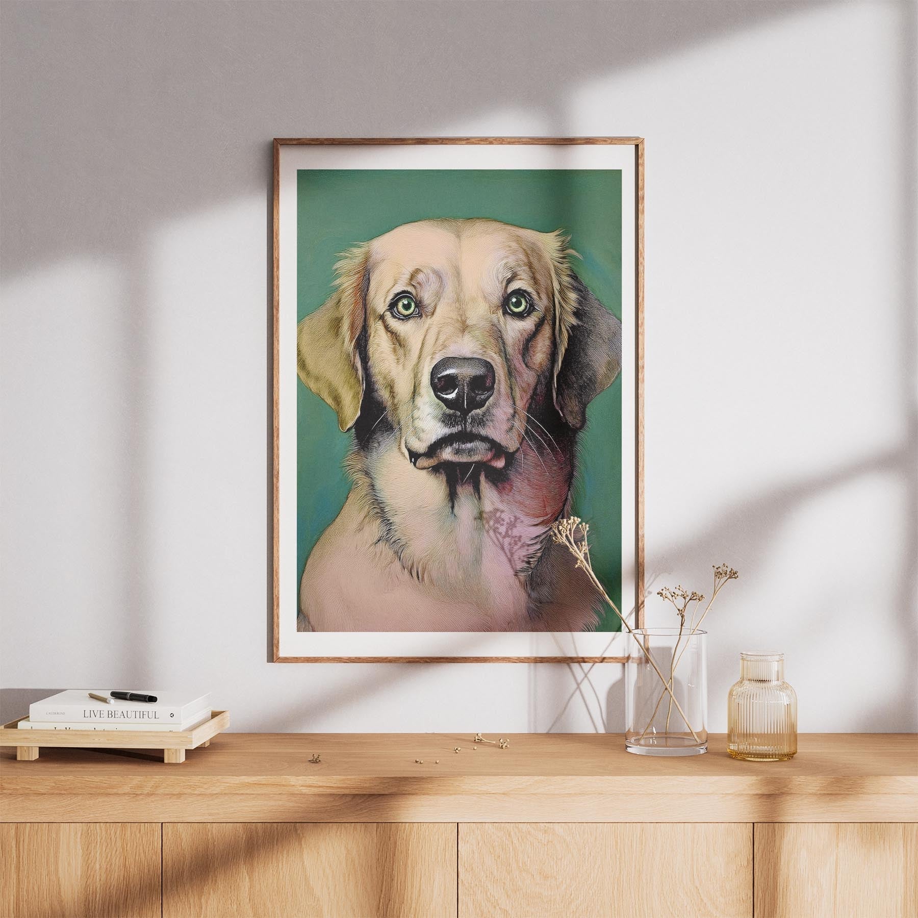 Golden Retriever Green Painted Series image 8