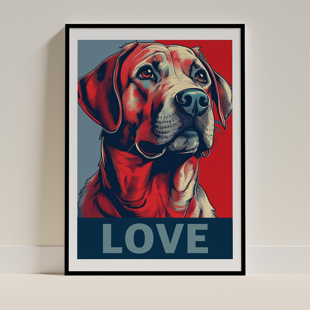 Labrador Retriever LOVE Series Inspired by the Obama Poster image 0