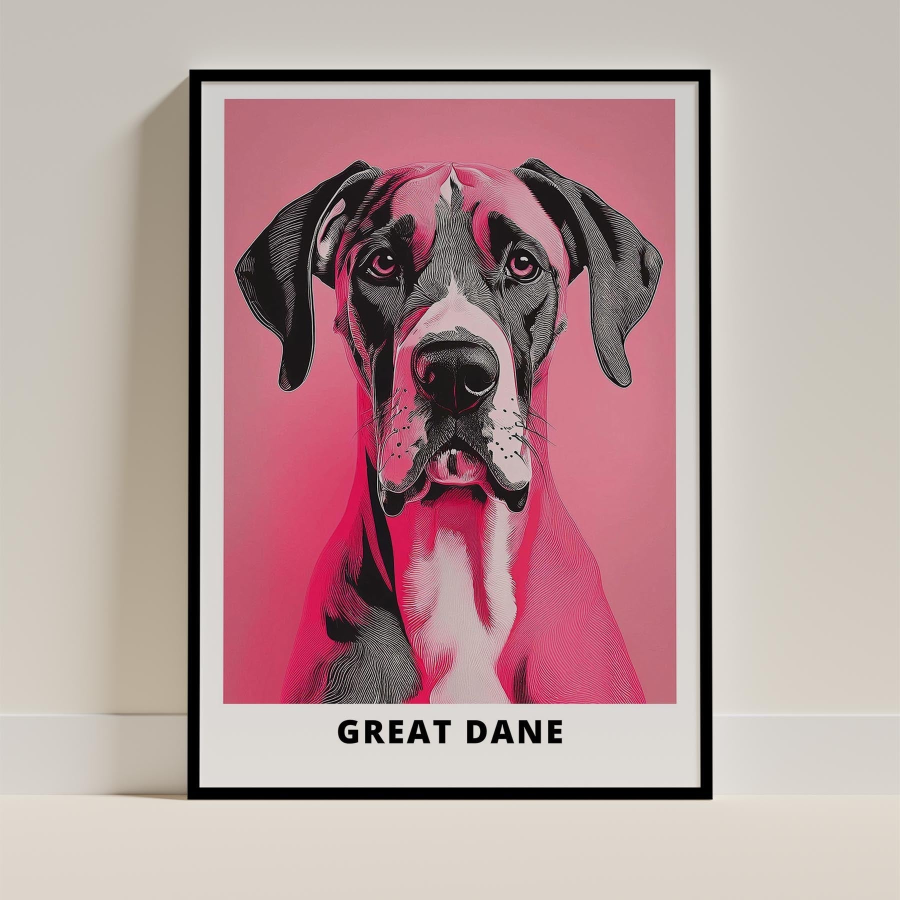 Great Dane Pink and Black Dog Series 4 image 0