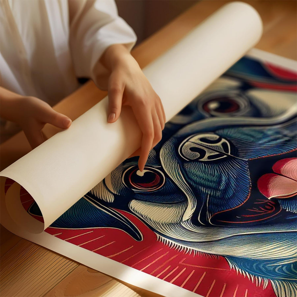 Pug Hokusai Japanese Inspired Dog Series image 1