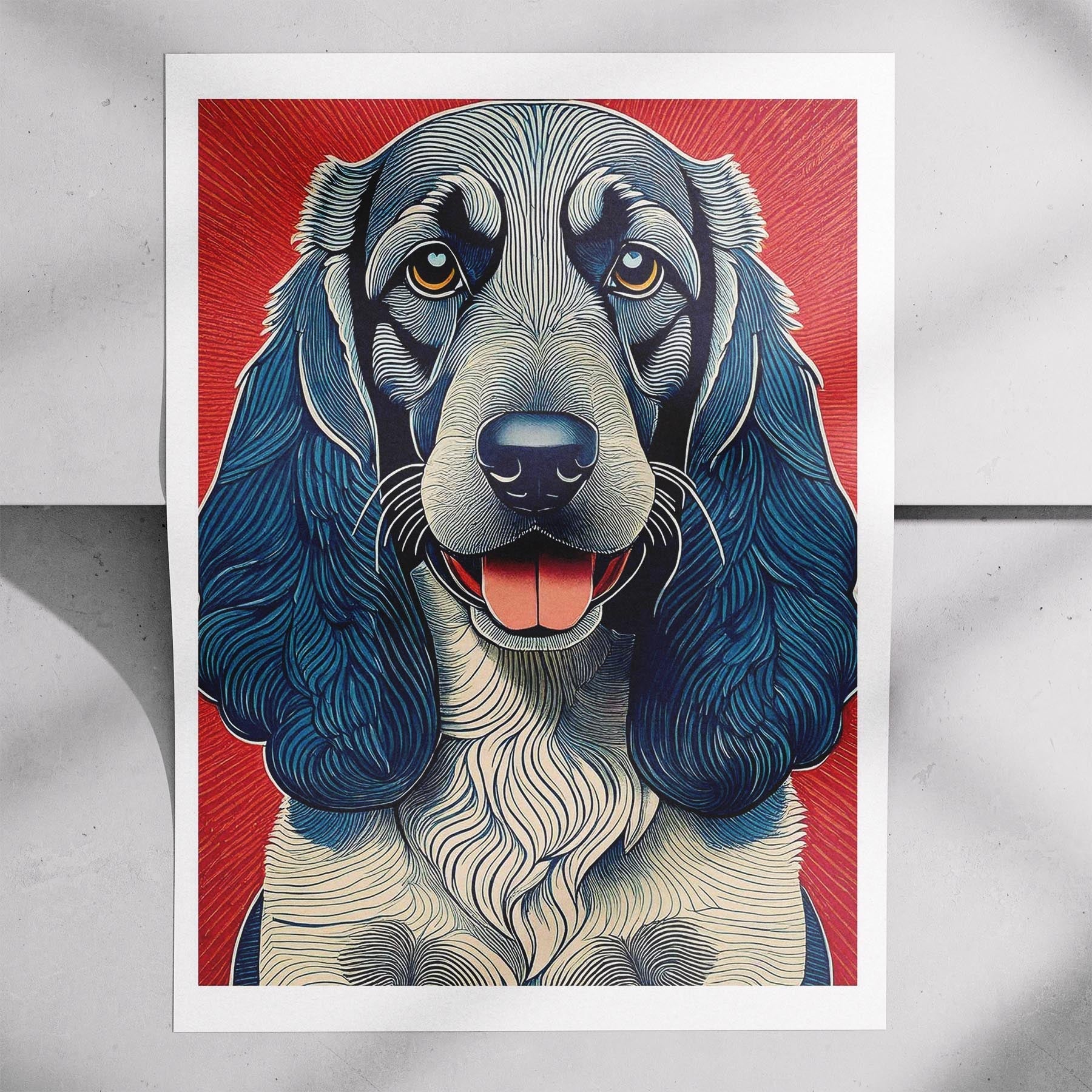 Bloodhound Hokusai Japanese Inspired Dog Series 1 image 7