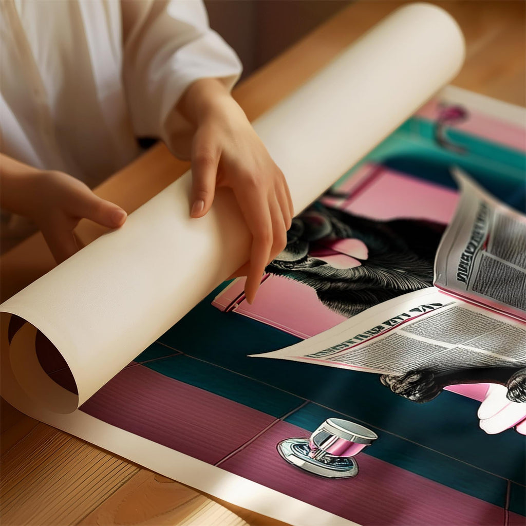 Labrador Retriever Toilet Dogs PInk and Turquise image 1