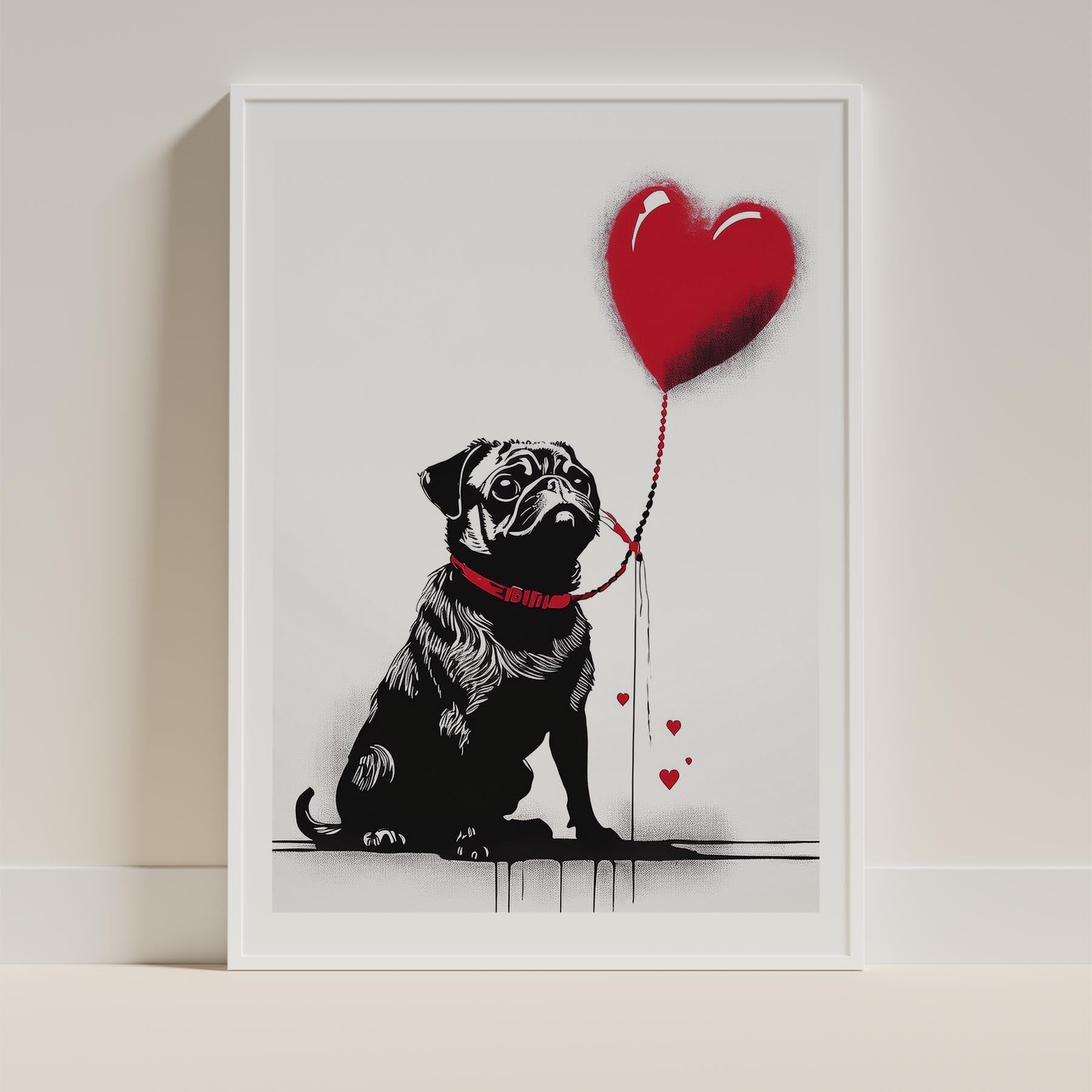 Pug DOGSY Series inspired by the Art of Banksy image 9