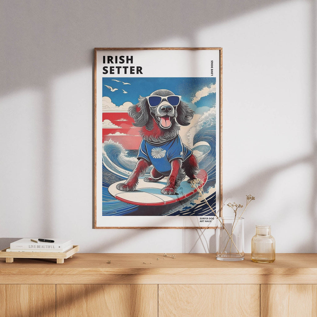 Irish Seter Hokosai Surfer Dogs 1 image 8