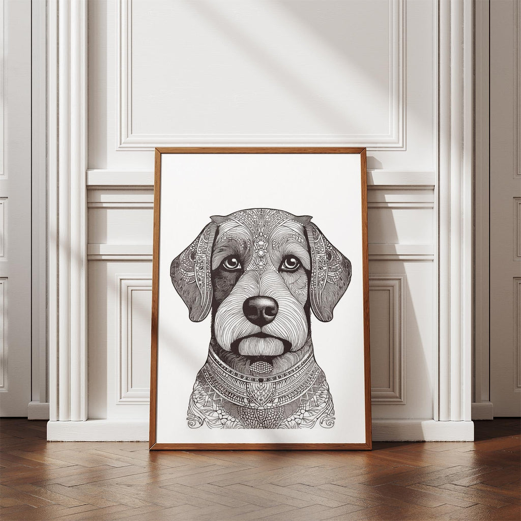 Havanese Mandala Black and White Dog Series image 4