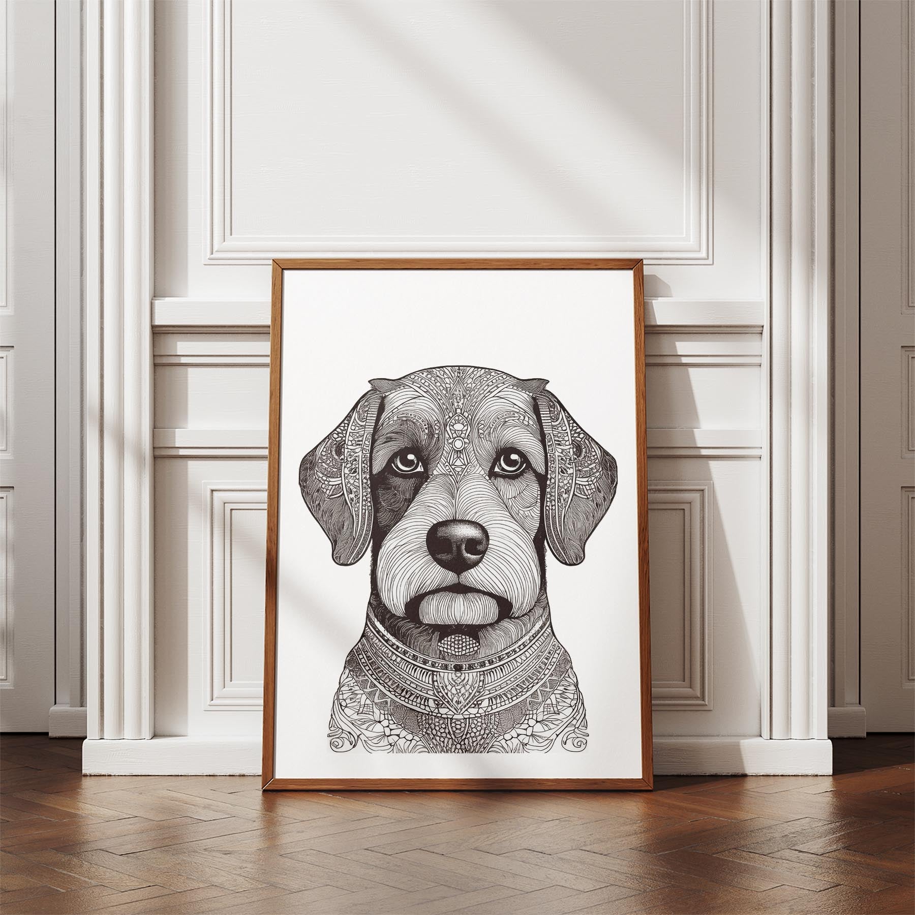 Havanese Mandala Black and White Dog Series image 4