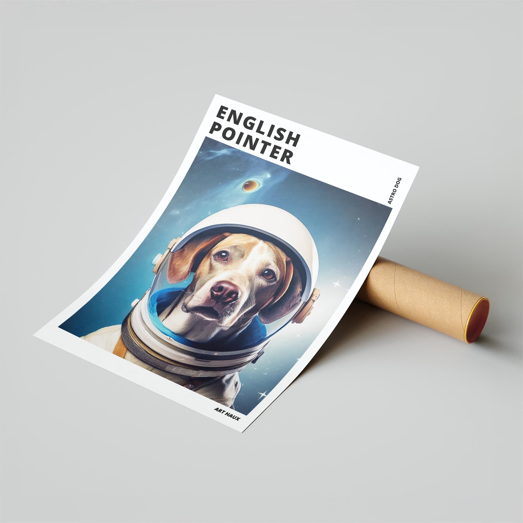 English Pointer Astronaut Dog Series with Text Astro Dog image 6