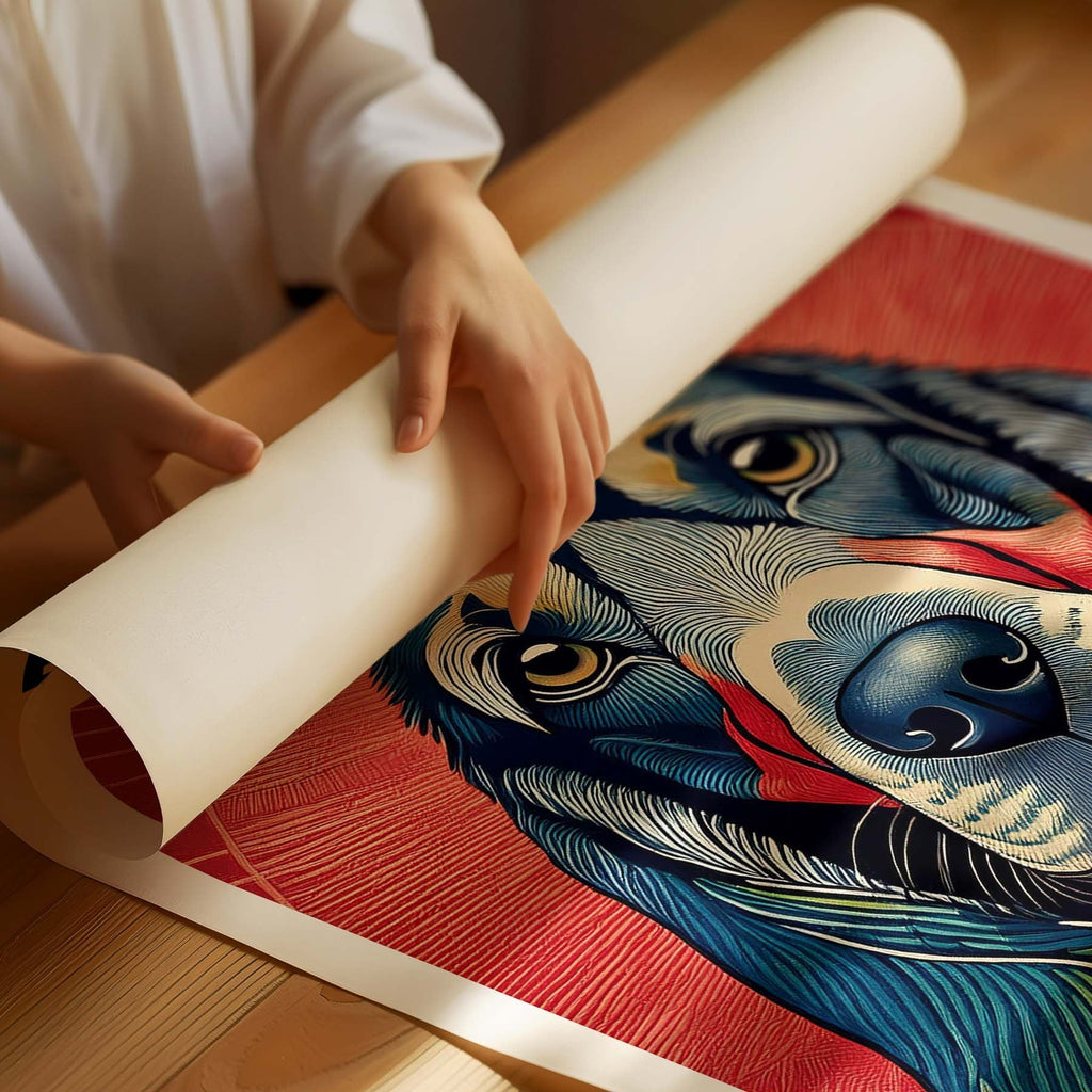 Bloodhound Hokusai Japanese Inspired Dog Series with Text image 1