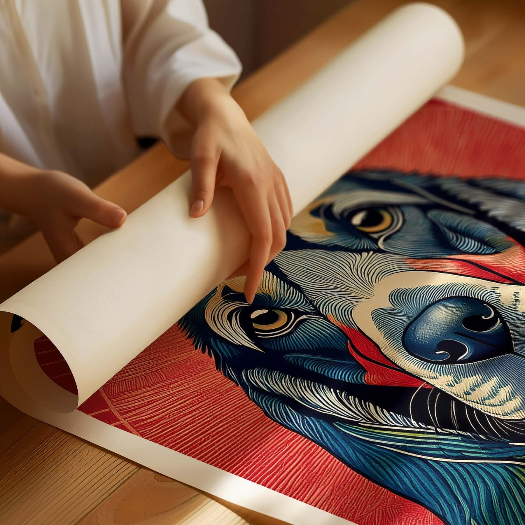 Bloodhound Hokusai Japanese Inspired Dog Series with Text image 1