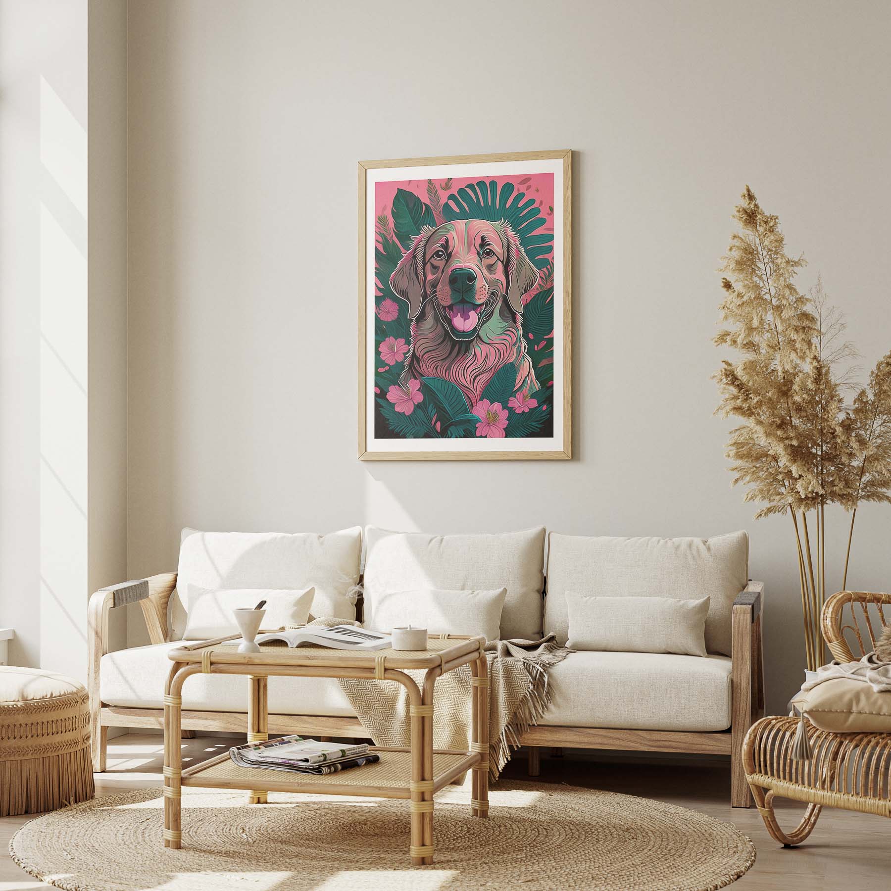 Golden Retriever Flowery Dog image 2