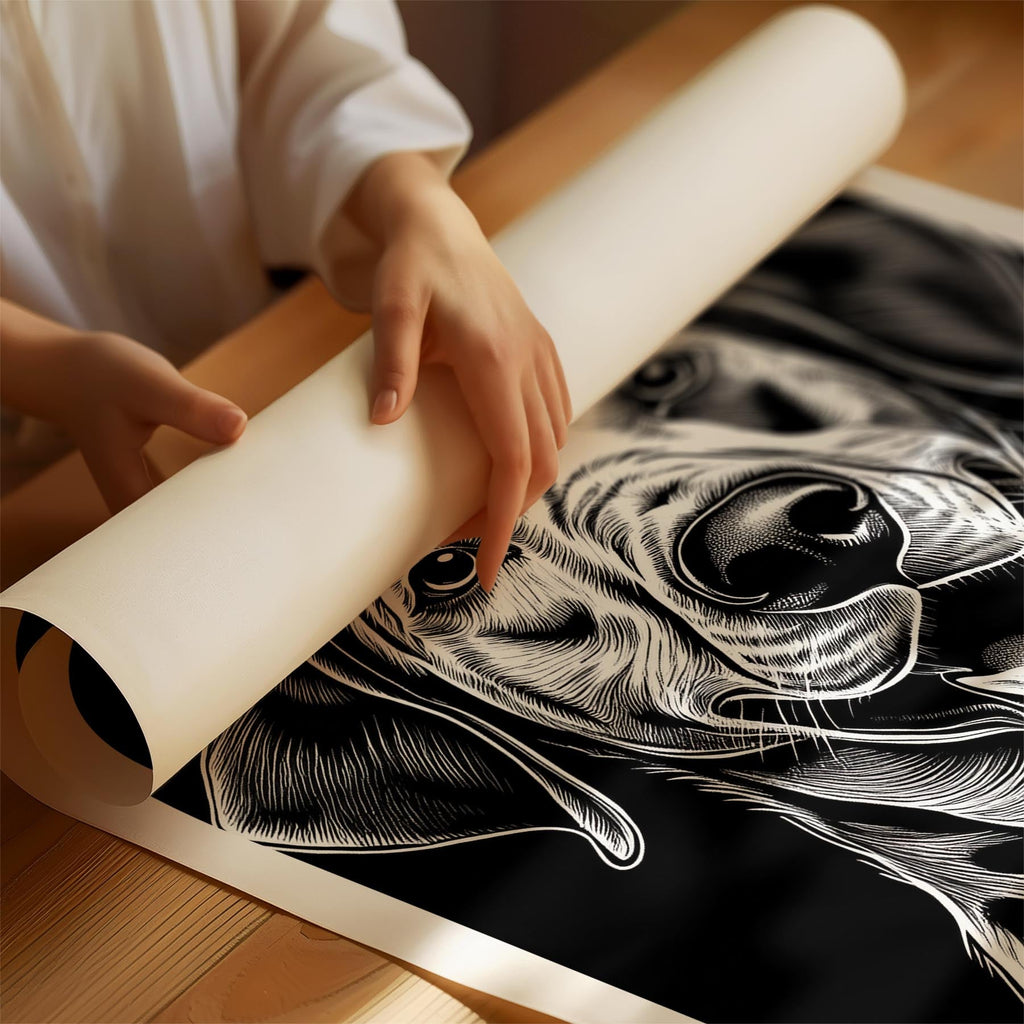 Dalmatian Line Dog Series in Black and White image 1