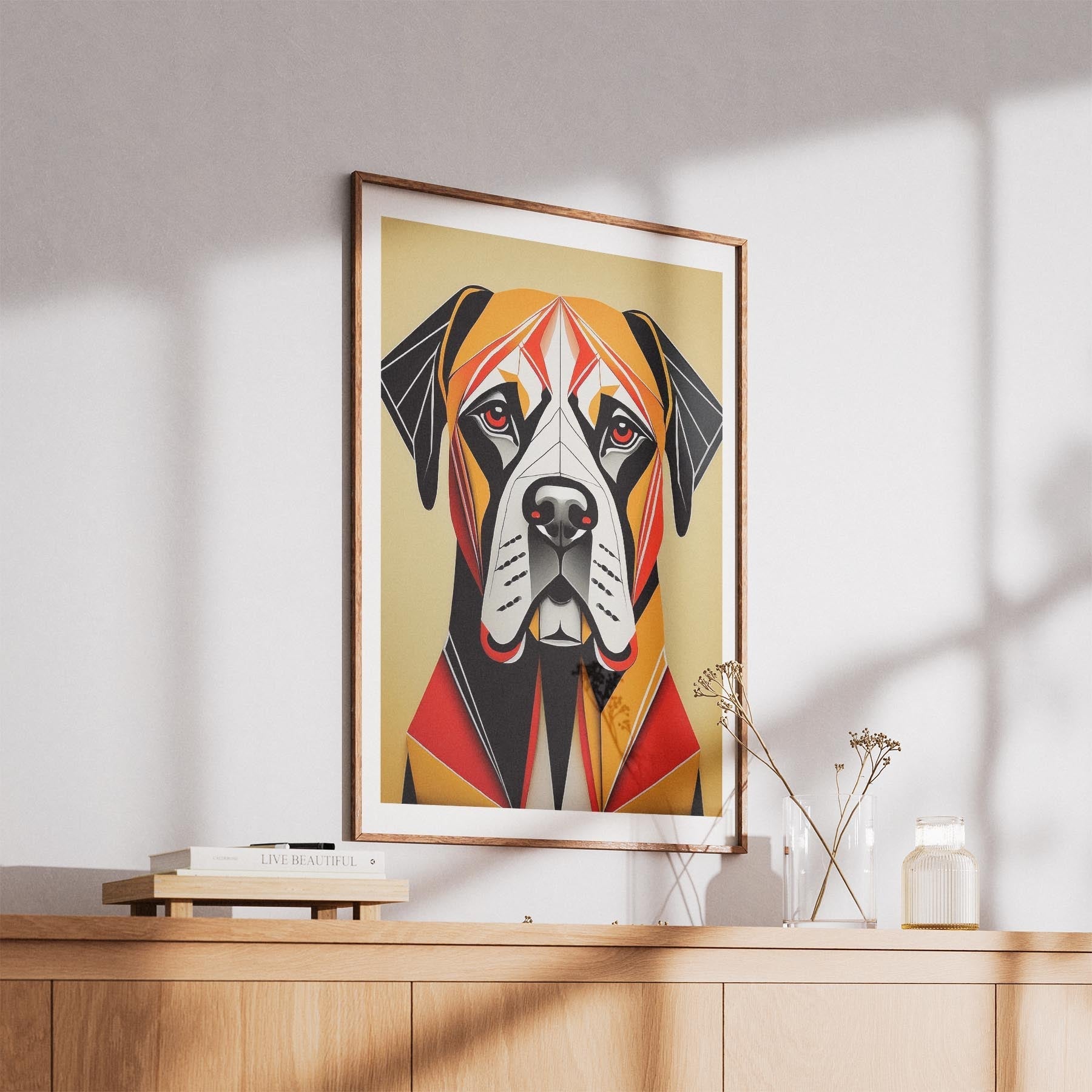 Dogue de Bordeaux Geometric Orange Series image 5