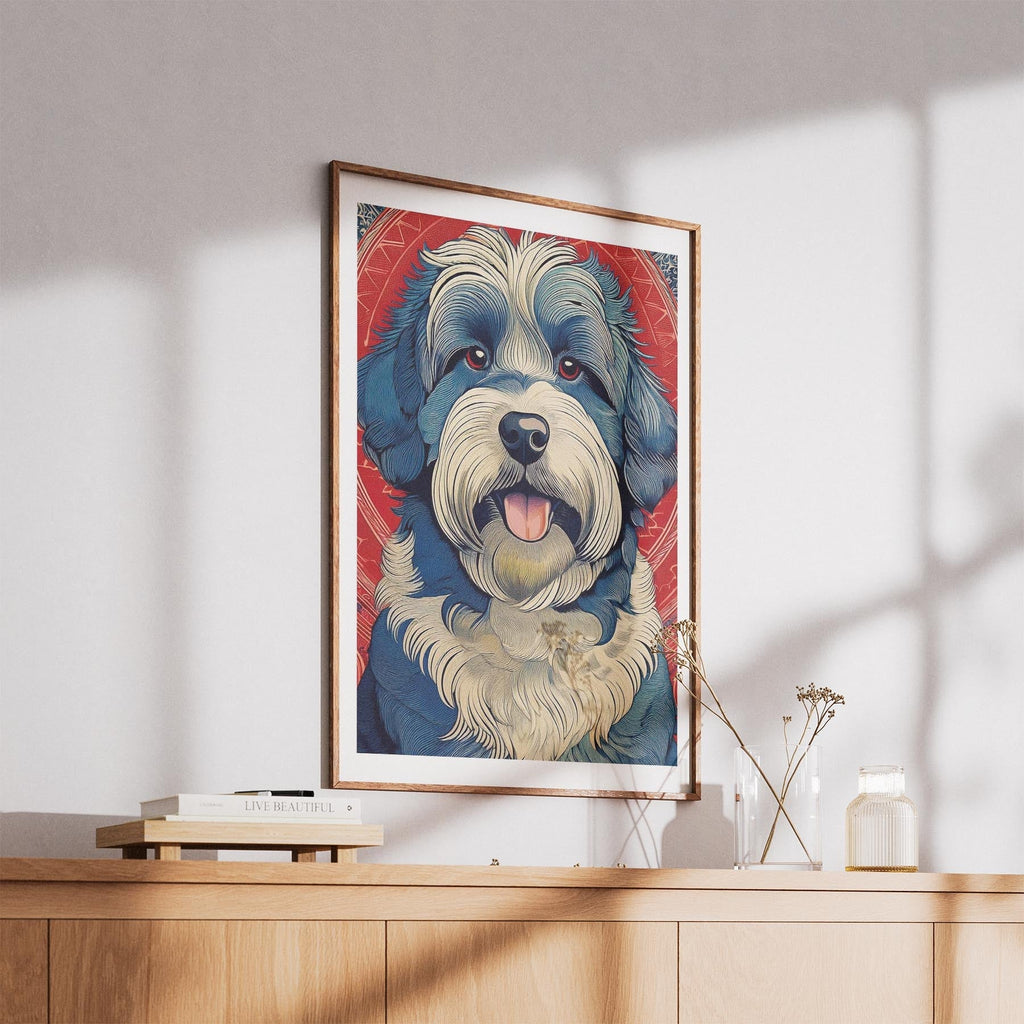 Old English Sheepdog Hokusai Japanese Inspired Dog Series image 5