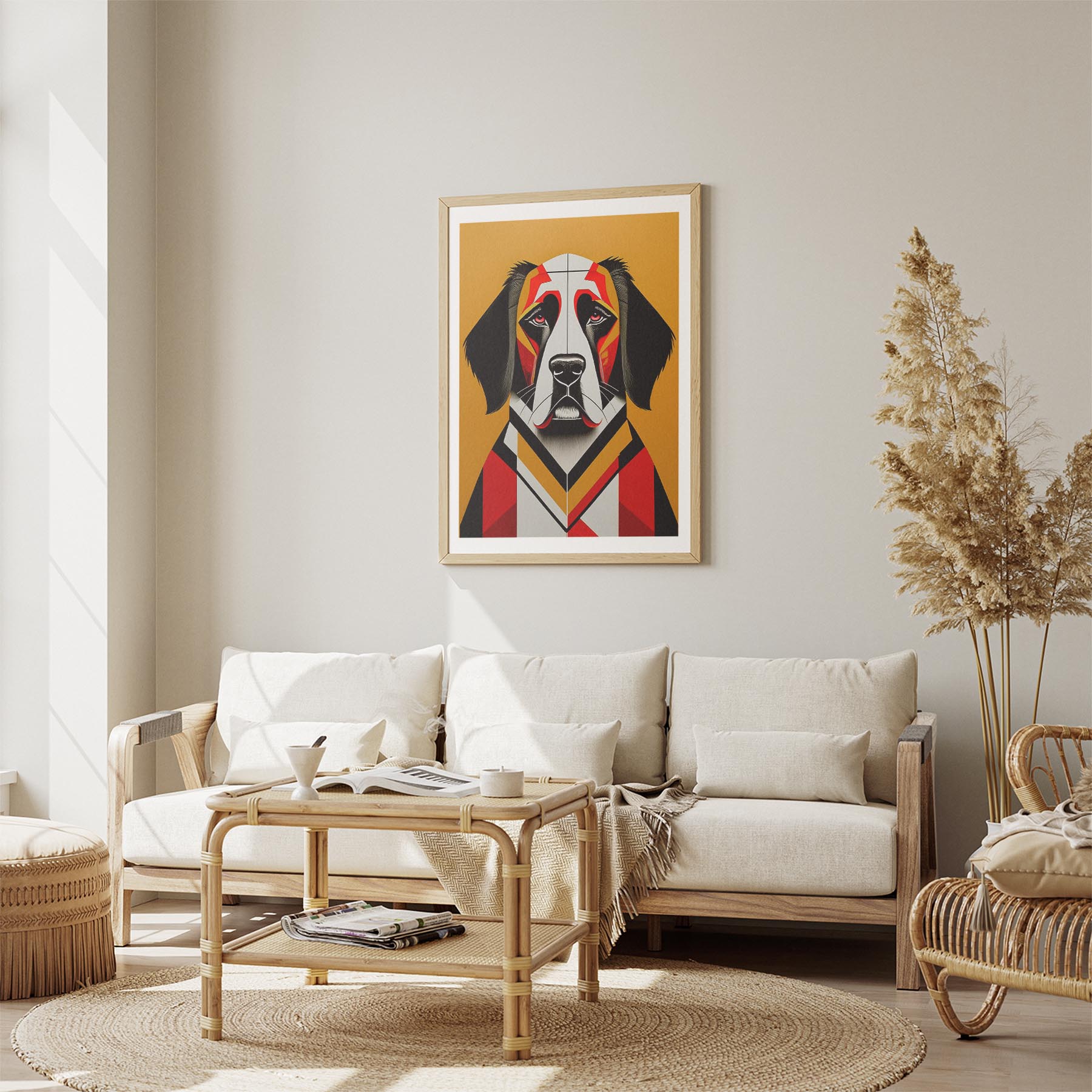 Saint Bernard Geometric Orange Series image 2