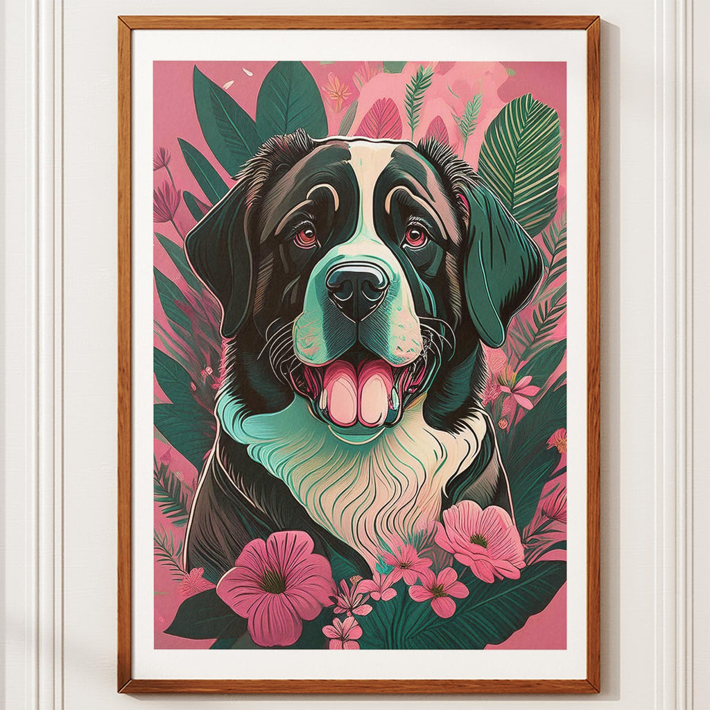 Saint Bernard Flowery Dog image 10