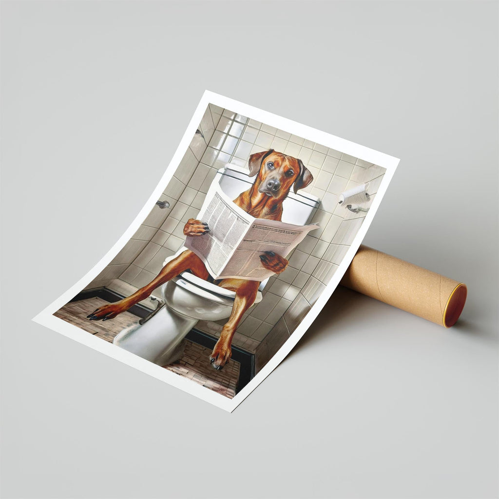 Rhoedesian Ridgeback Toilet Humour Dog Series image 6
