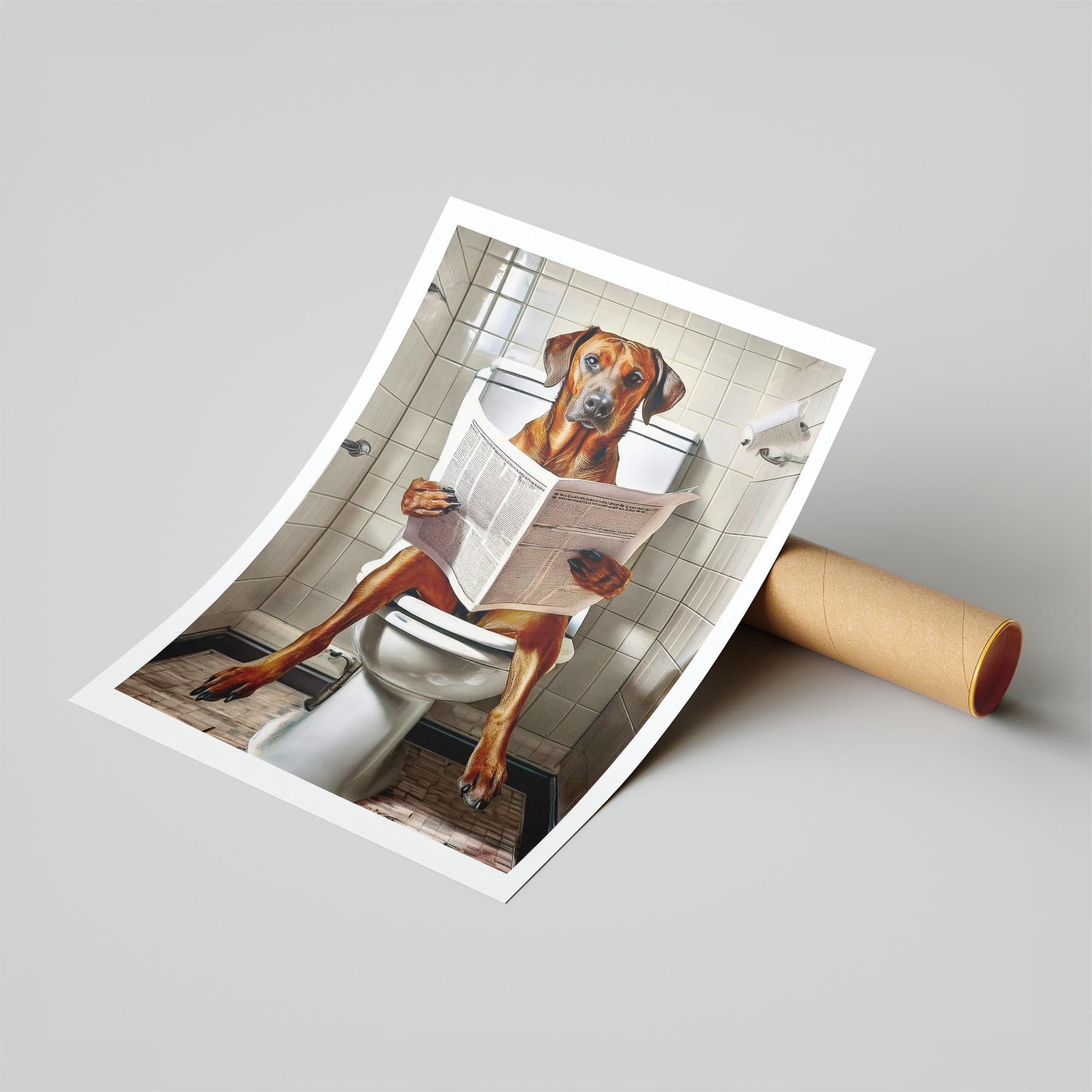 Rhoedesian Ridgeback Toilet Humour Dog Series image 6