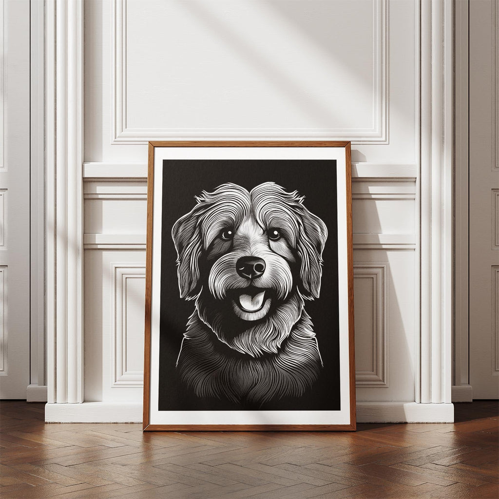 Coton de Tulear Line Dog Series in Black and White image 4