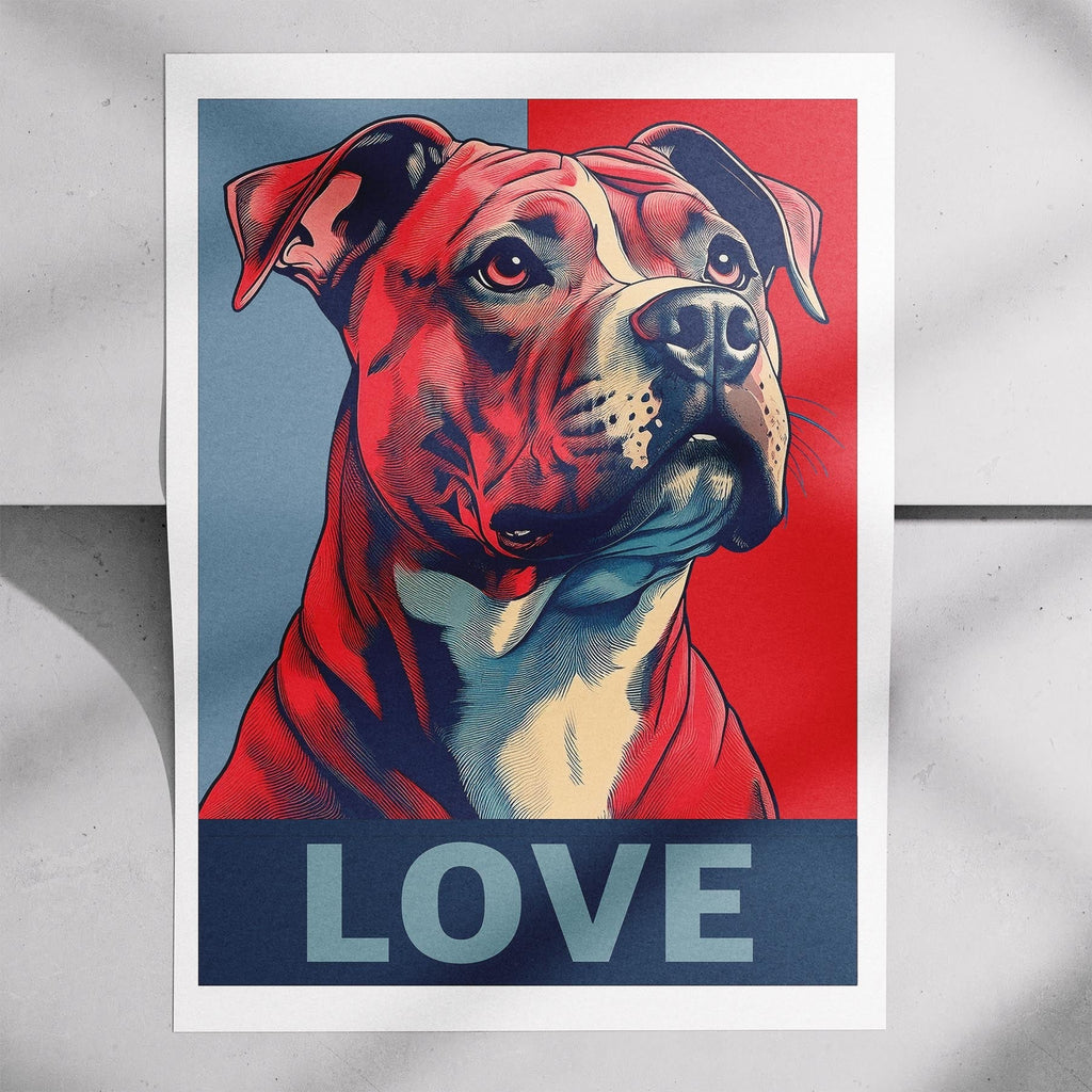 American Pitbull Terrier LOVE Series Inspired by the Obama Poster image 7