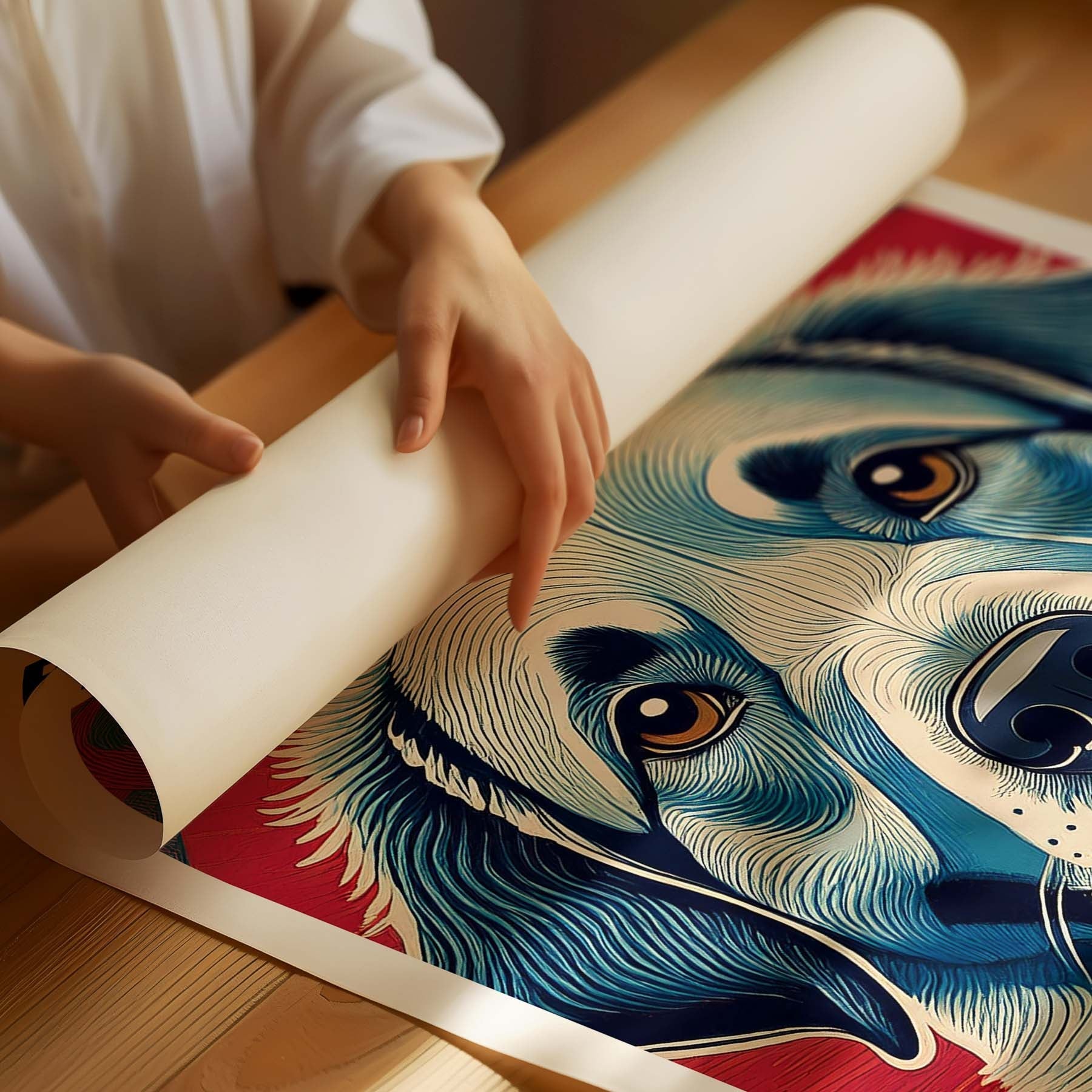 Labrador Retriever Hokusai Japanese Inspired Dog Series with Text image 1