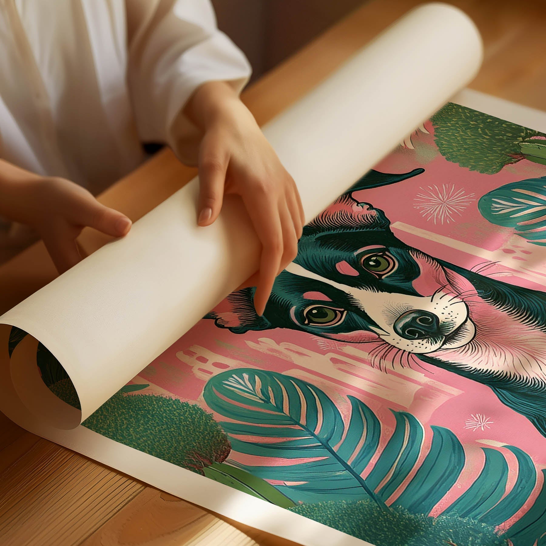 Whippet Flowery Dog image 1