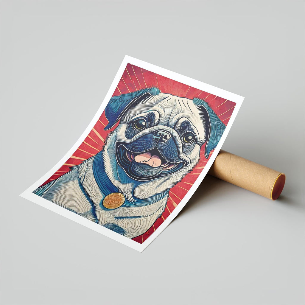 Pug Hokusai Japanese Inspired Dog Series 1 image 6