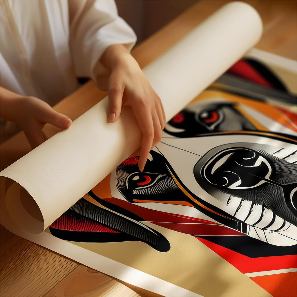 Bullmastiff Geometric Orange Series image 1