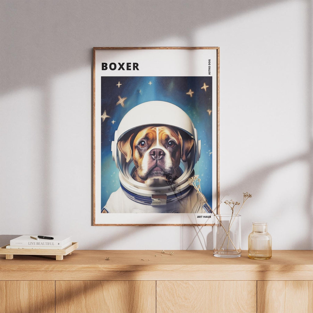 Boxer Astronaut Dog Series with Text Astro Dog image 8