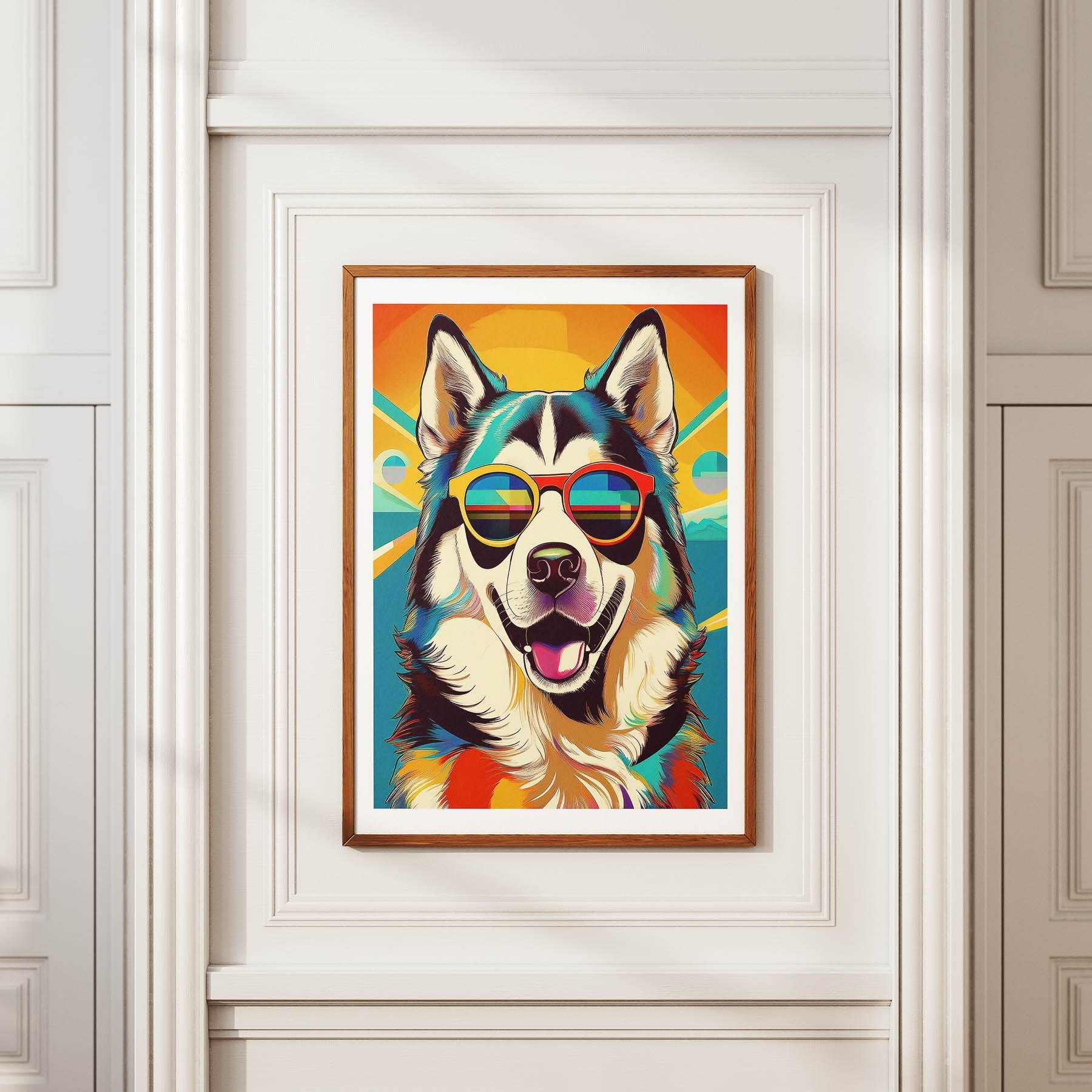 Alaskan Malamute In Colourful Sunnies 1 image 2