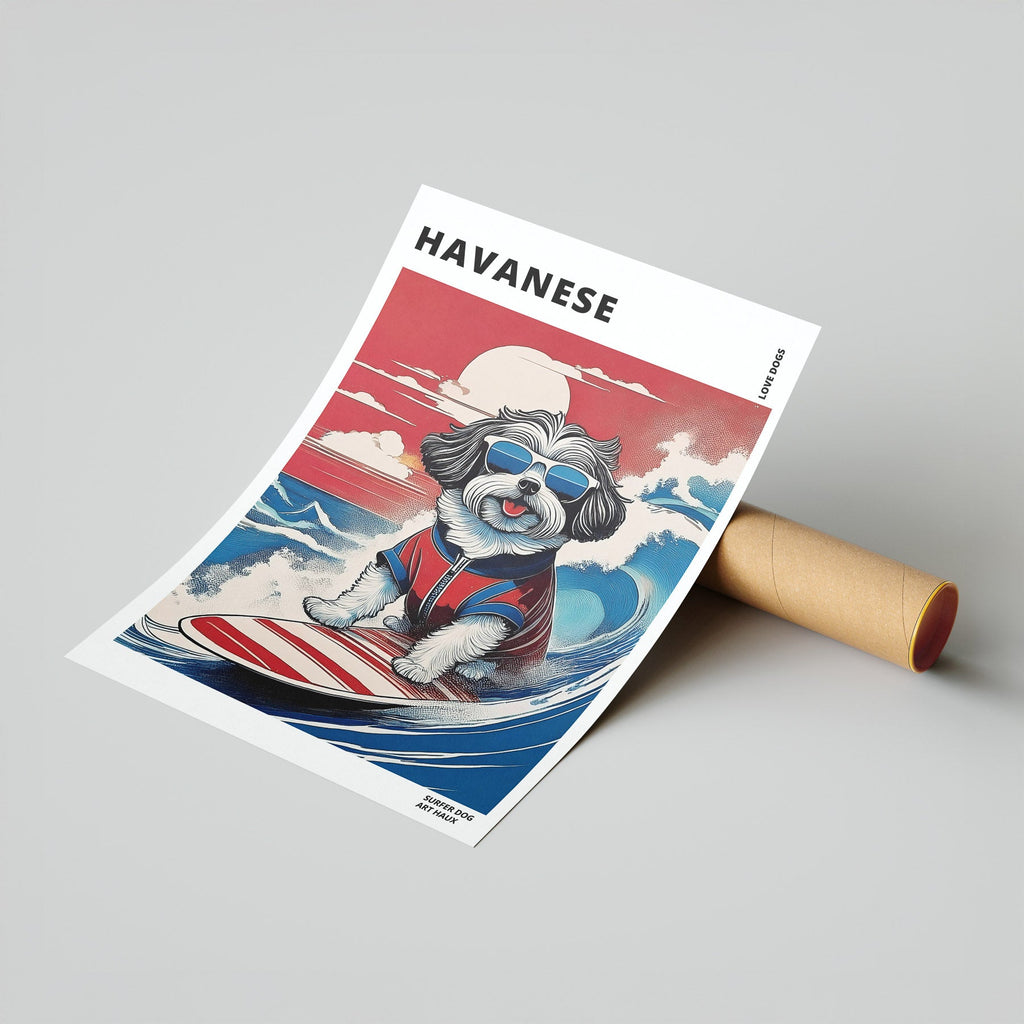 Havanese Hokosai Surfer Dogs 1 image 7