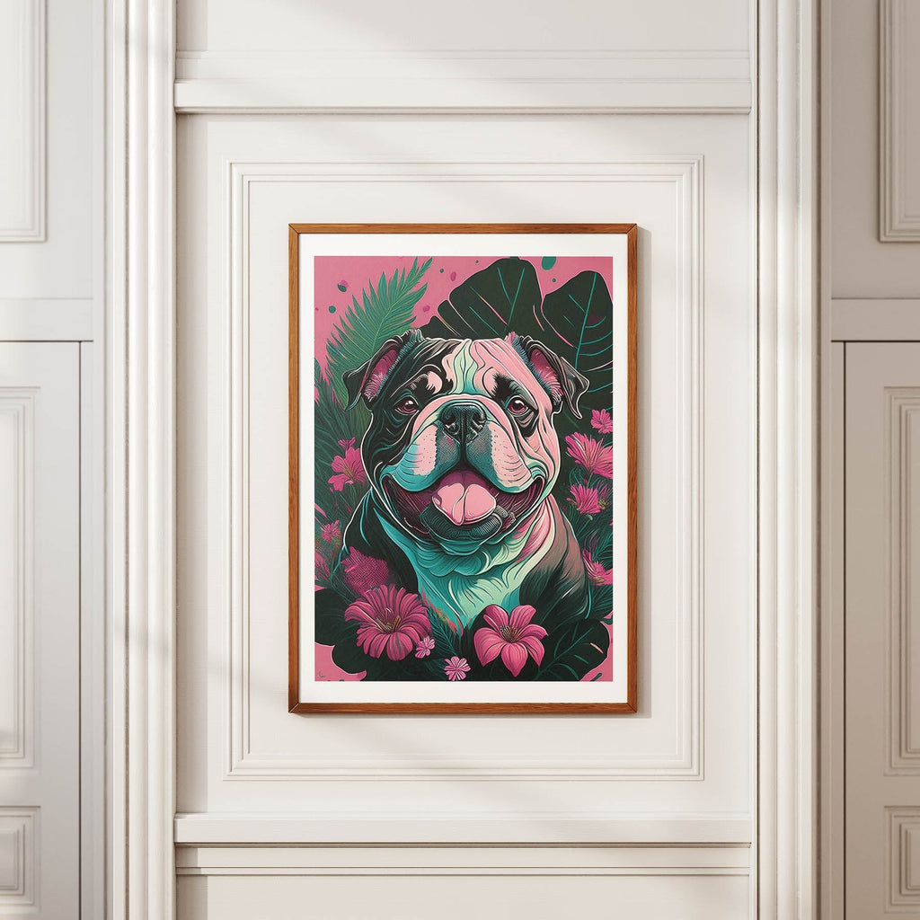 Bulldog 3 Flowery Dog image 3