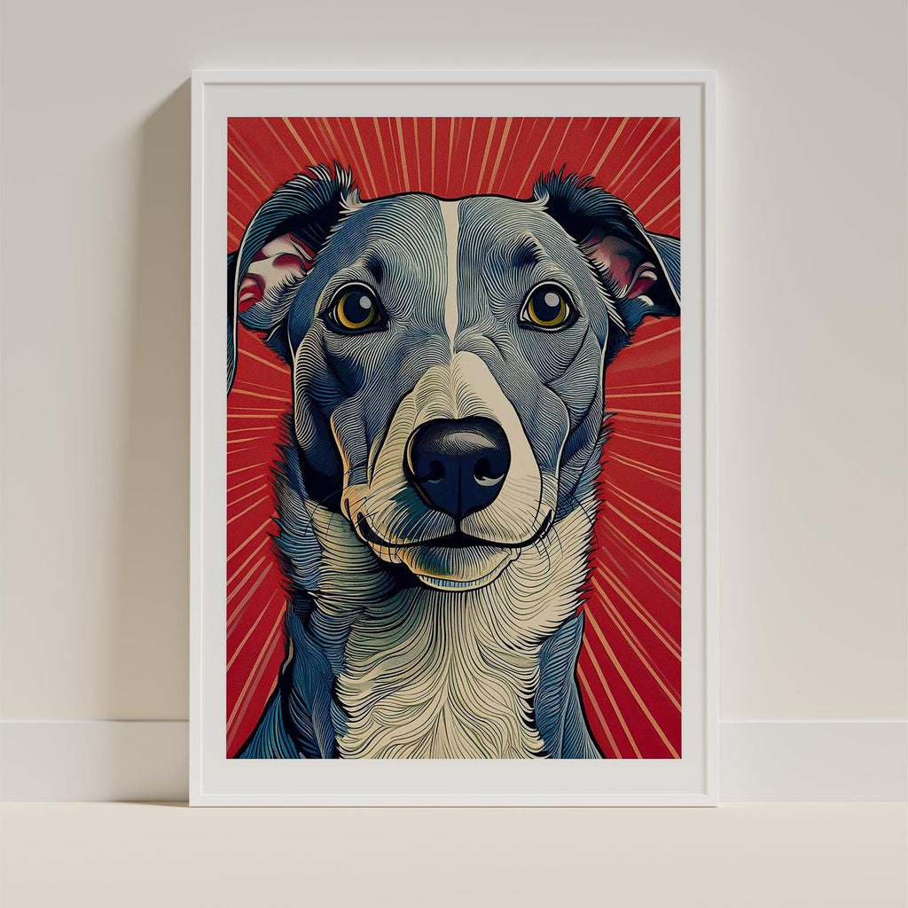 Whippet Hokusai Japanese Inspired Dog Series image 9