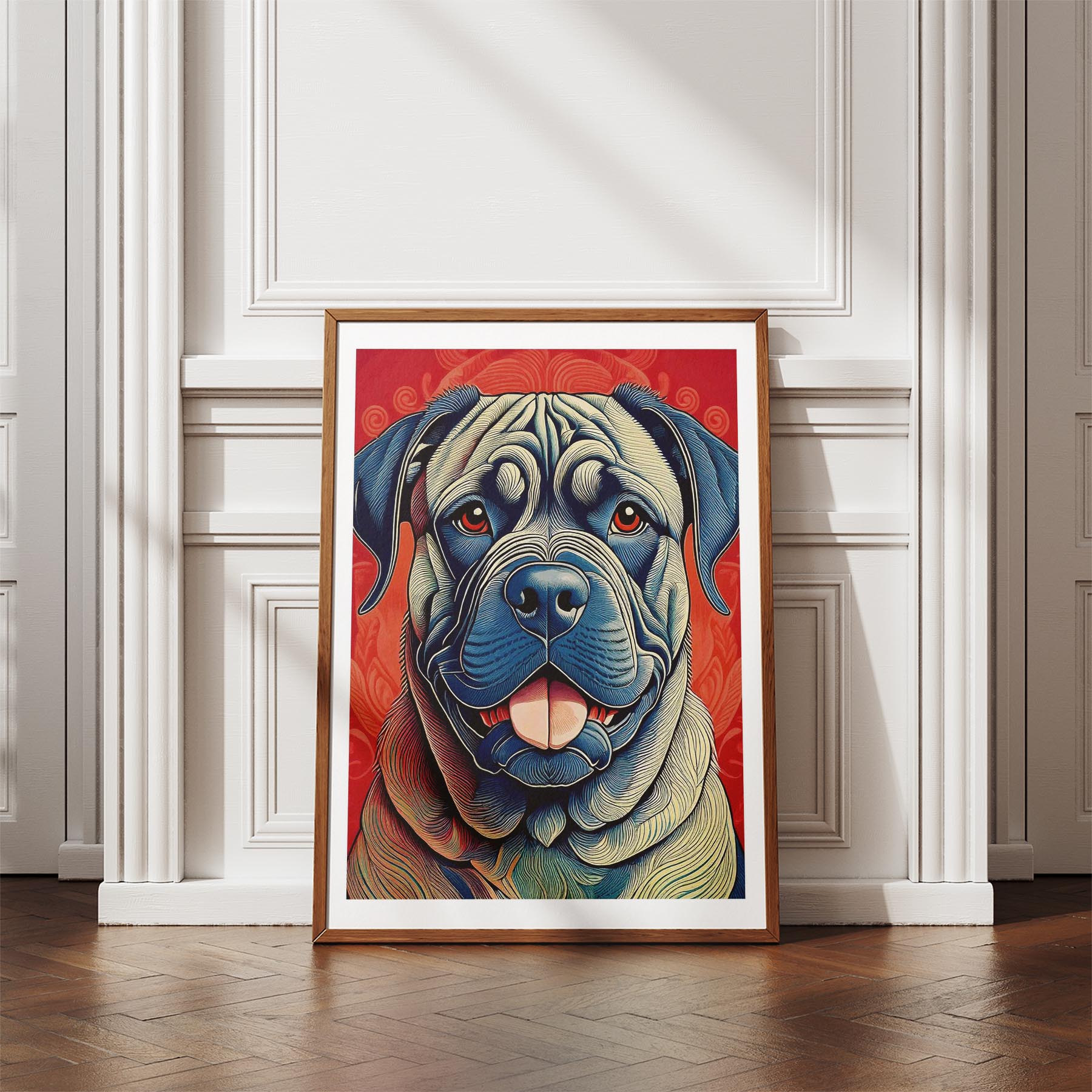 Dogue de Bordeaux Hokusai Japanese Inspired Dog Series image 4