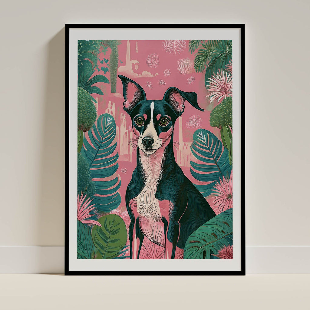 Whippet Flowery Dog image 0