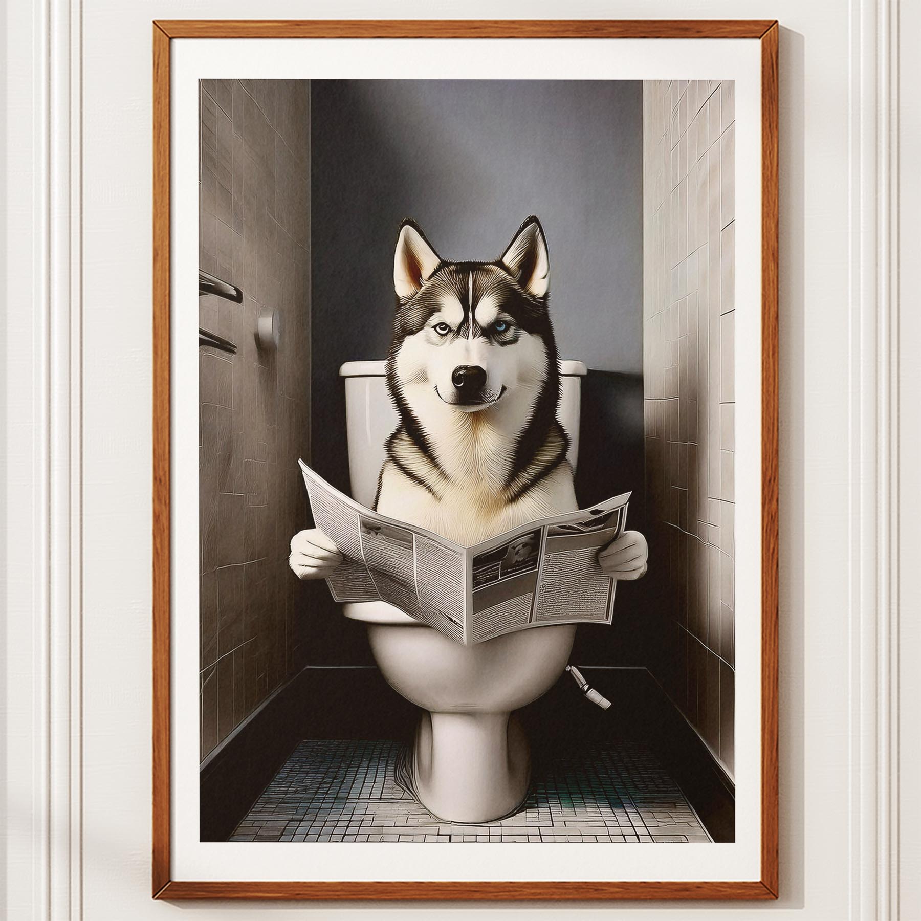 Siberian Husky Toilet Humour Dog Series image 10