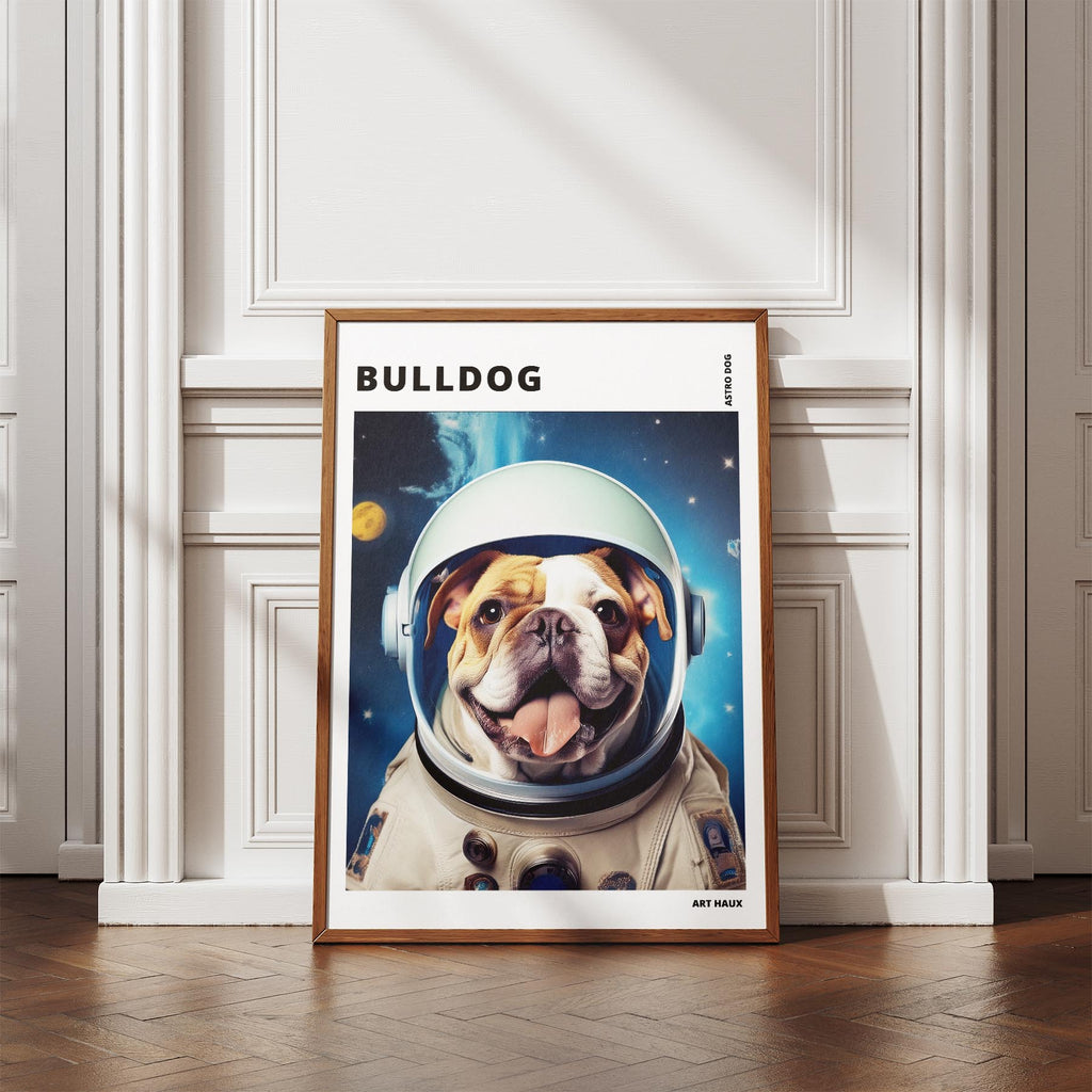 Bulldog Astronaut Dog Series with Text Astro Dog image 4